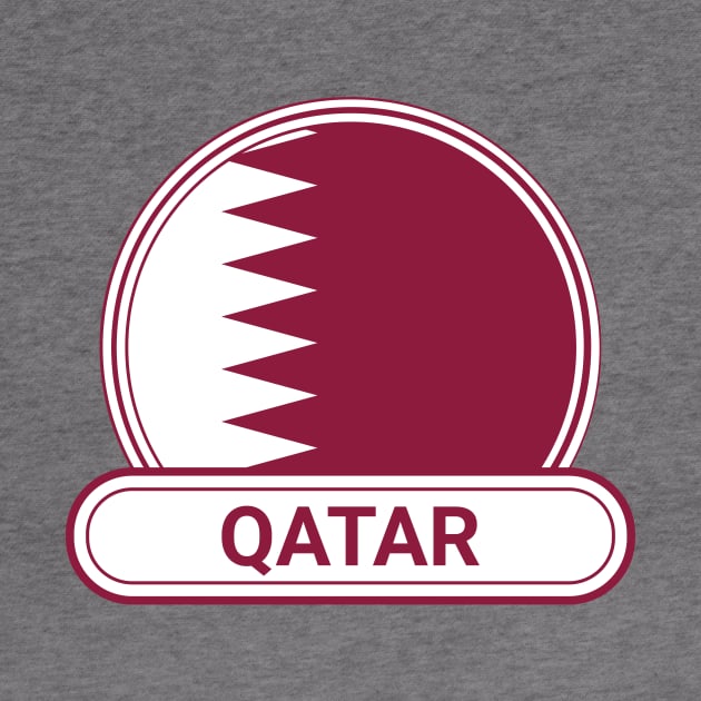 Qatar Country Badge - Qatar Flag by Yesteeyear